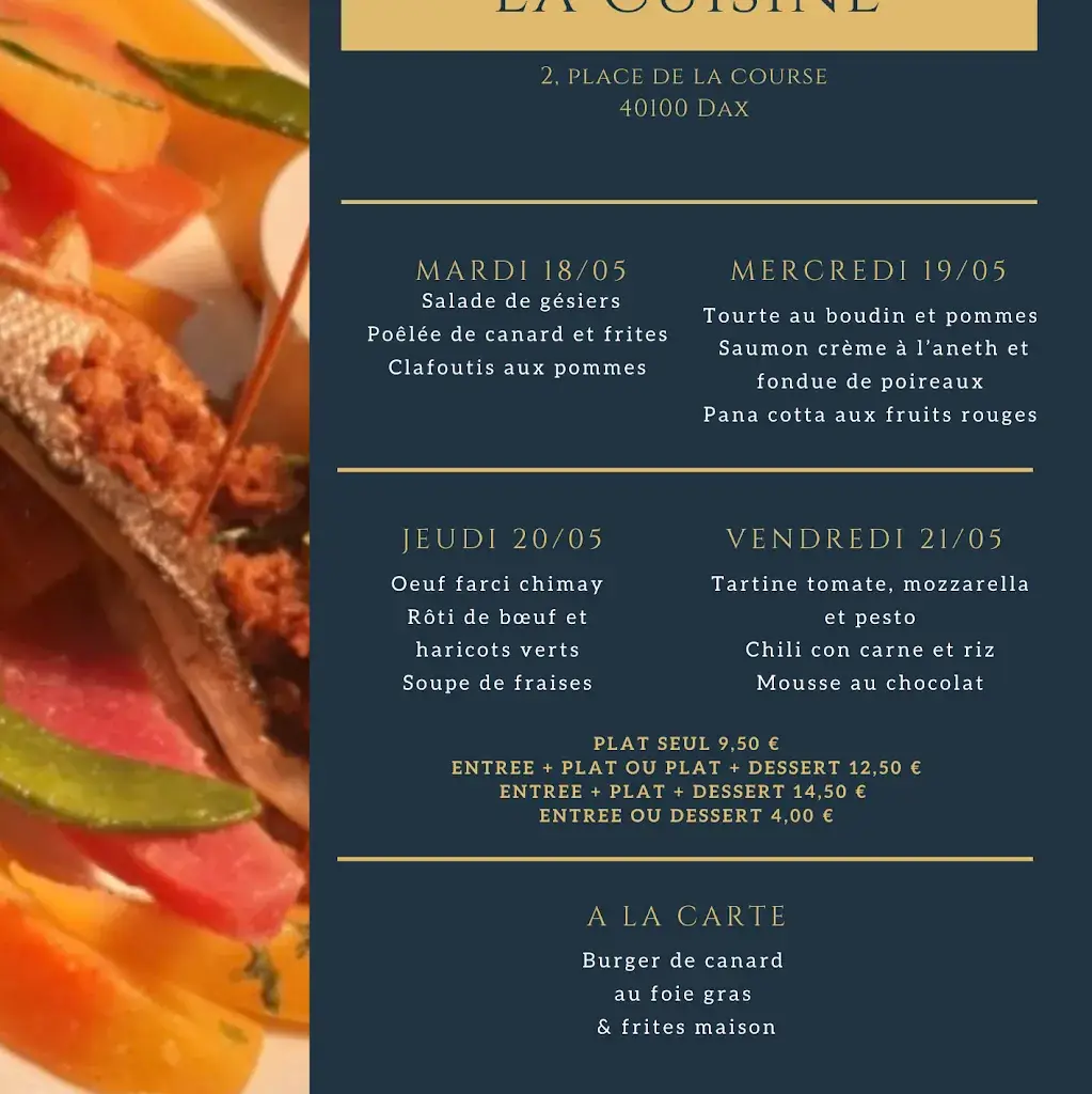 Menu_La Cuisine⎜Terres d'Adour_Dax_image_1
