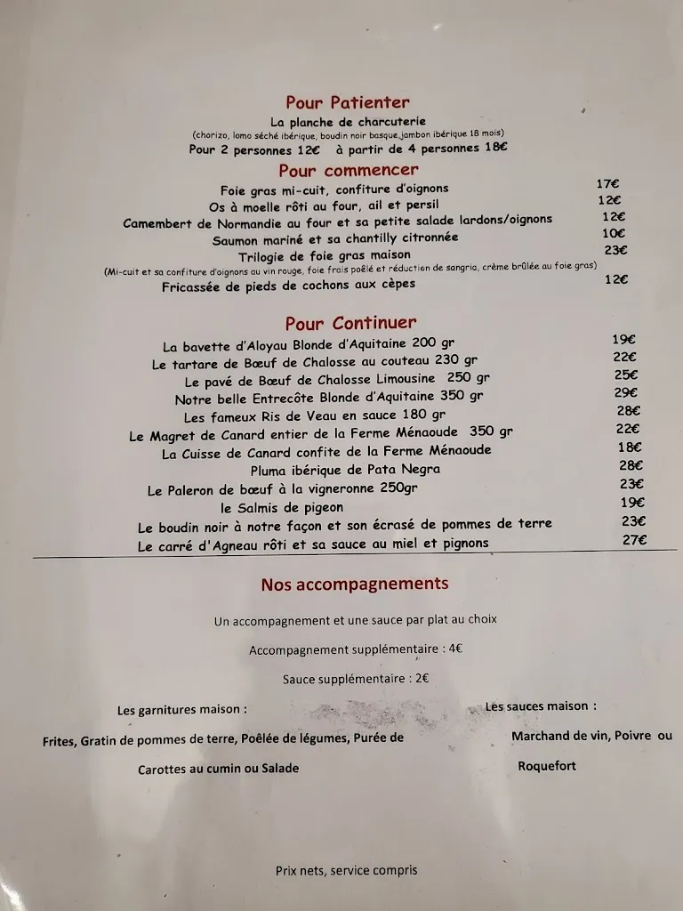 Menu_La Côte à l'Os_Saint-Paul-lès-Dax_image_1