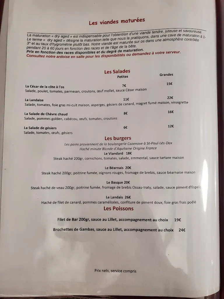 Menu_La Côte à l'Os_Saint-Paul-lès-Dax_image_2