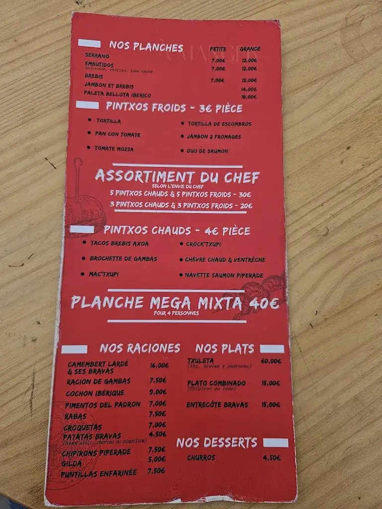 Menu_El Txupinazo_Dax_image_1