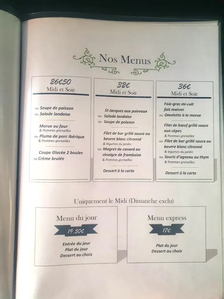 Menu_Restaurant de Borda_Dax_image_2