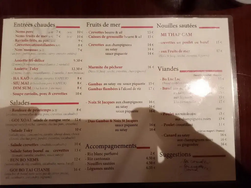 Menu_Restaurant le Toky_Dax_immagine_2