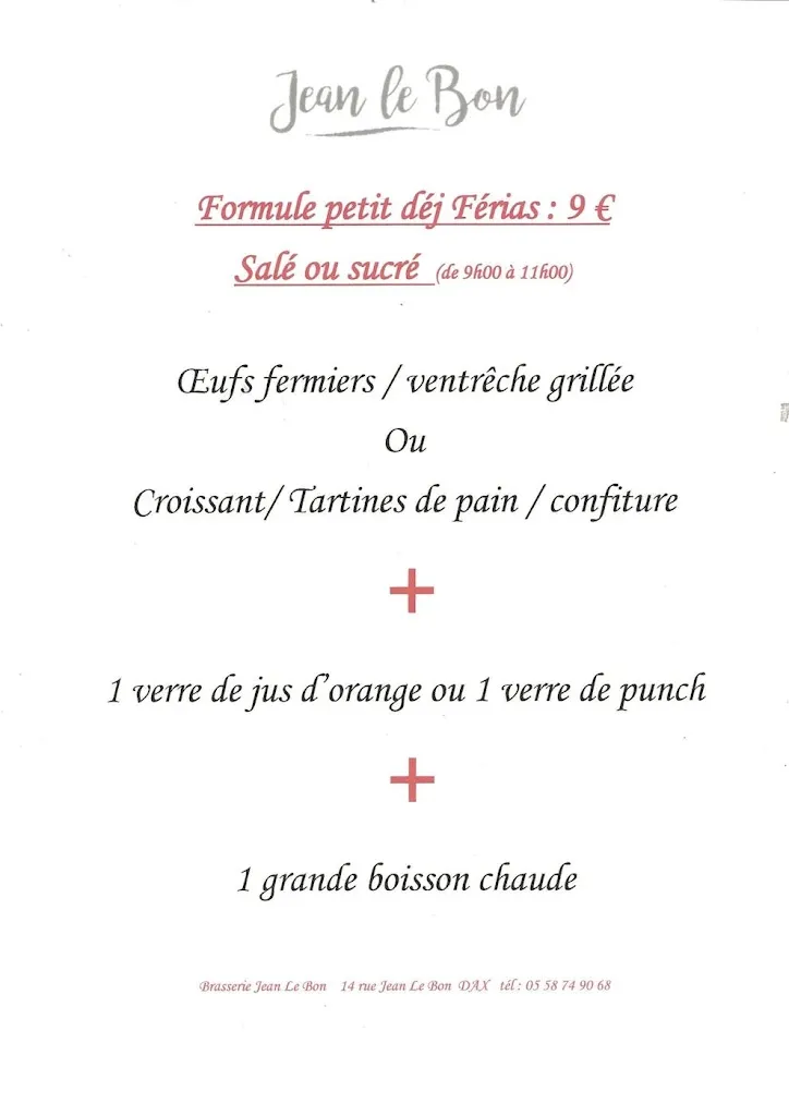 Menu_Jean Le Bon_Dax_image_1