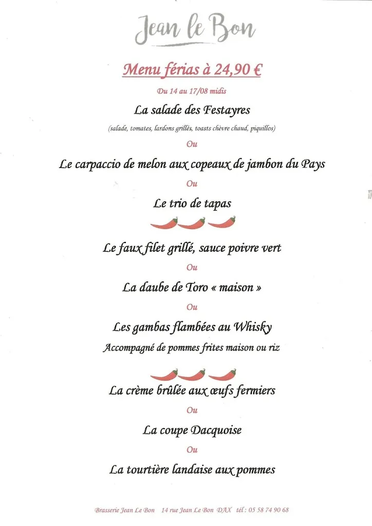 Menu_Jean Le Bon_Dax_image_2