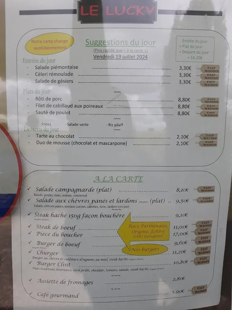 Menu_sarl le lucky_Échiré_image_1