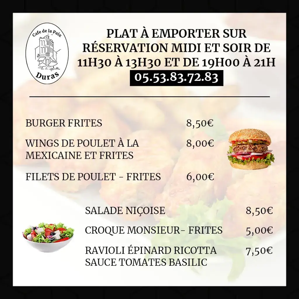 Menü_Café De La Paix_Duras_Bild_1