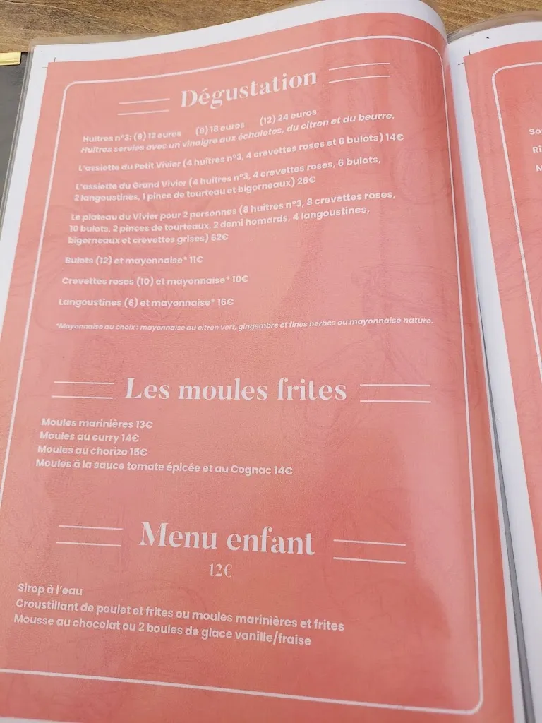 Menu_Les Viviers De L'Océan_Esnandes_image_2