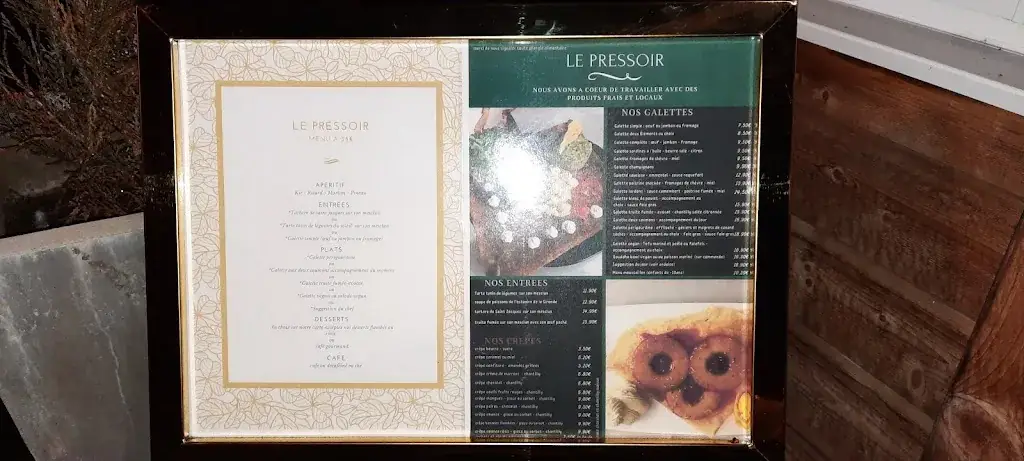 Menu_Le Pressoir | Restaurant - Crêperie_Étagnac_immagine_2