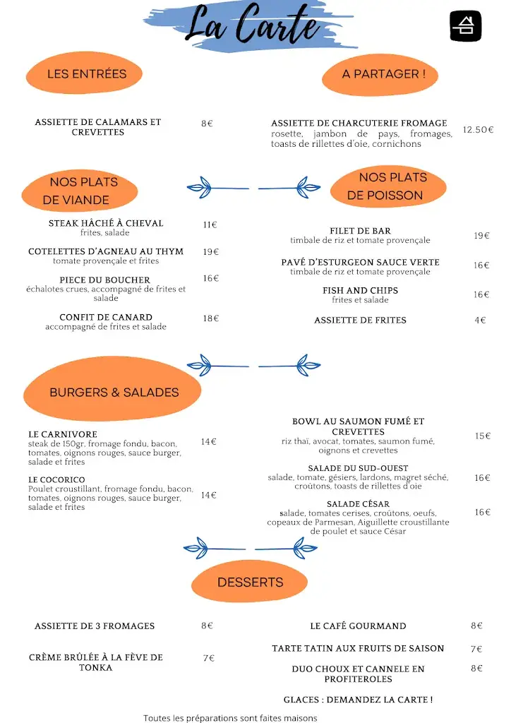 Menu_Restaurant le Relais de L'Estuaire_Étauliers_image_2
