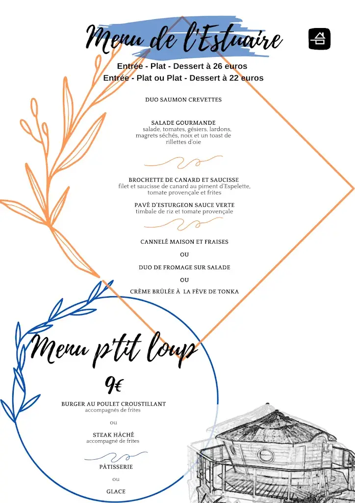 Menu_Restaurant le Relais de L'Estuaire_Étauliers_image_3