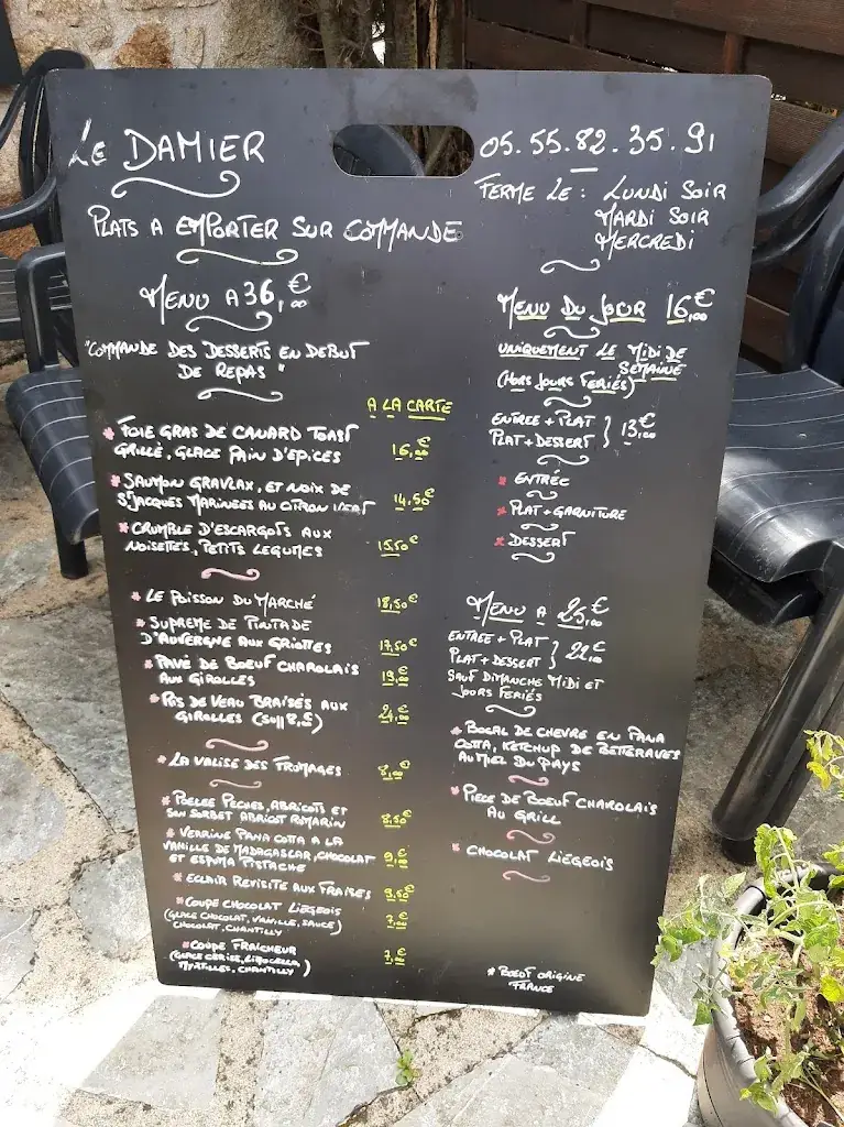 Menu_Le Damier_Fontanières_image_2