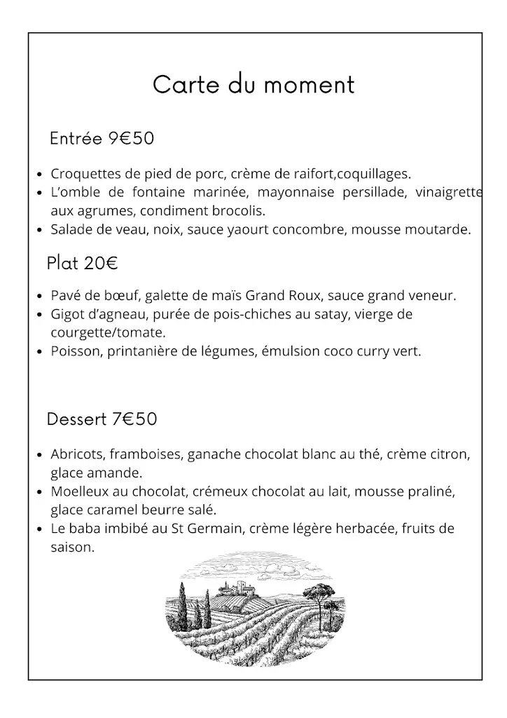 Menu_restaurant Ekaina_Égletons_imagen_2