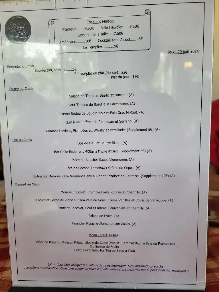 Menu_Le Bistrot de la Jalle_Eysines_image_1