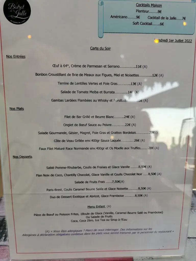 Menu_Le Bistrot de la Jalle_Eysines_image_2