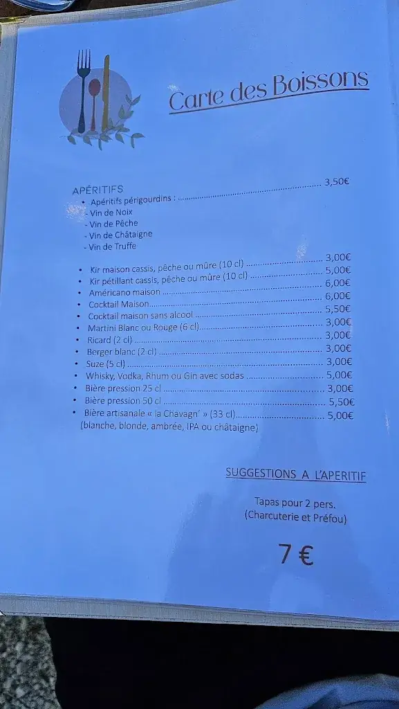 Menu_Auberge d'Imbes - Restaurant Sarlat Lascaux_Archignac_image_1