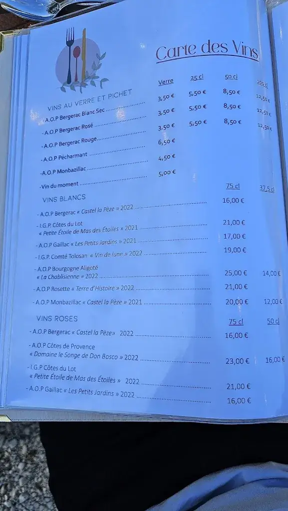 Menu_Auberge d'Imbes - Restaurant Sarlat Lascaux_Archignac_image_4