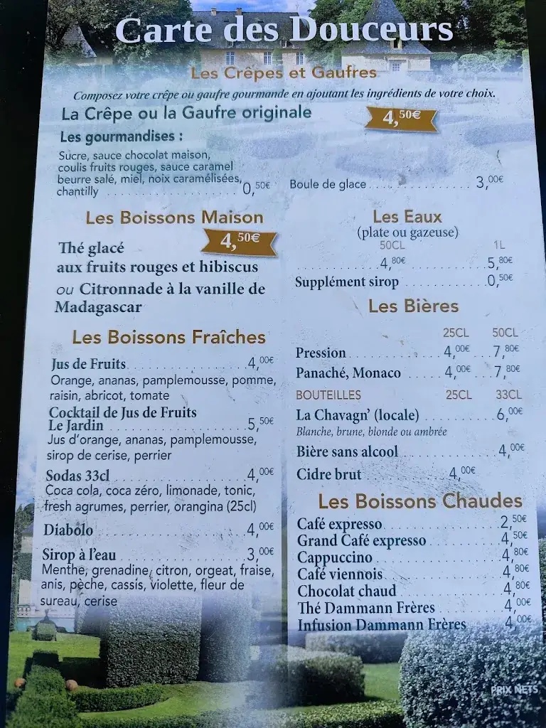 Menu_Restaurant Côté Jardins_Salignac-Eyvigues_image_2