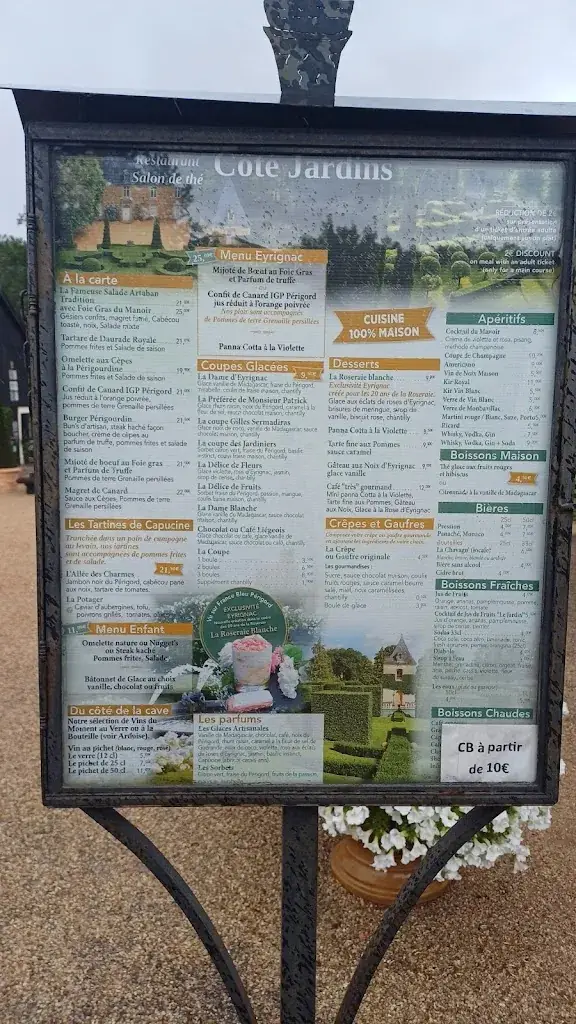 Menu_Restaurant Côté Jardins_Salignac-Eyvigues_image_3