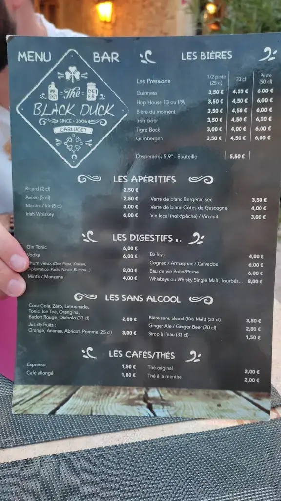 Menu_The Black Duck_Saint-Crépin-et-Carlucet_image_2