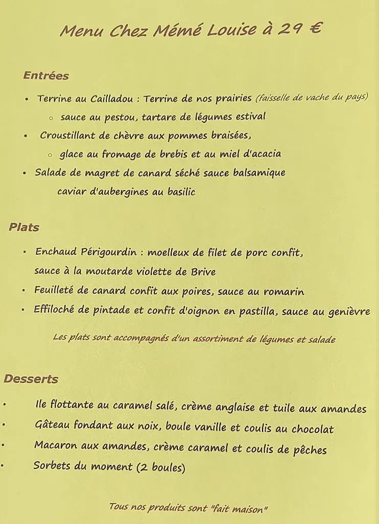 Menu_Chez Mémé Louise_Saint-Geniès_image_1