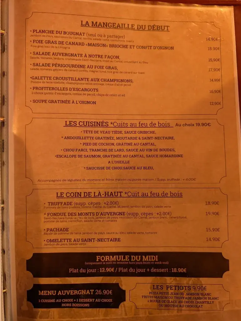 Menu_AUBERGE du Petit Mas_Issoire_image_2