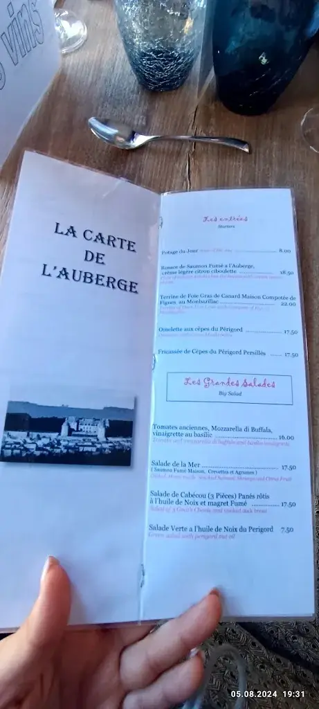 Menu_Auberge du Parc_Hautefort_image_2