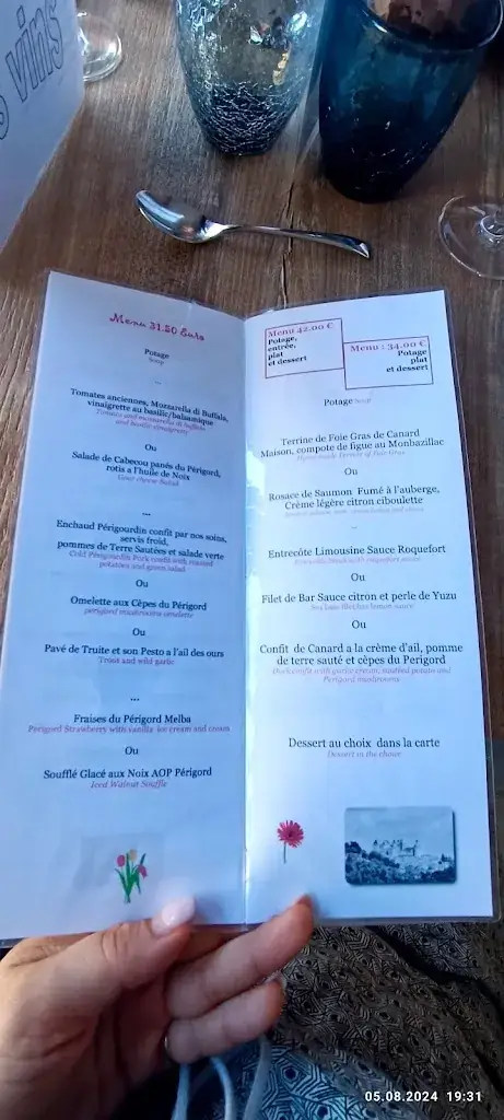 Menu_Auberge du Parc_Hautefort_image_4