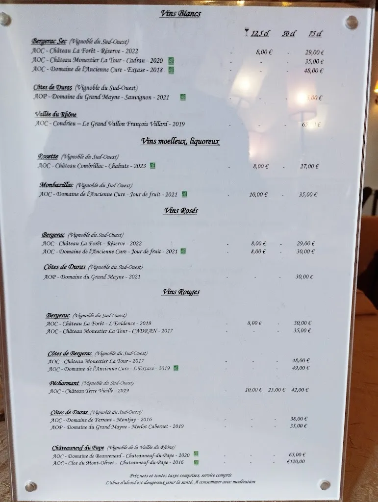 Menu_La Cour d'Eymet_Eymet_image_1