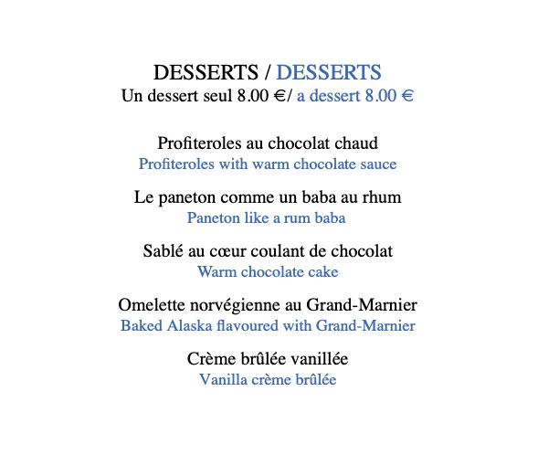 Menu_Restaurant Le Relais De Monestier_Monestier_image_3