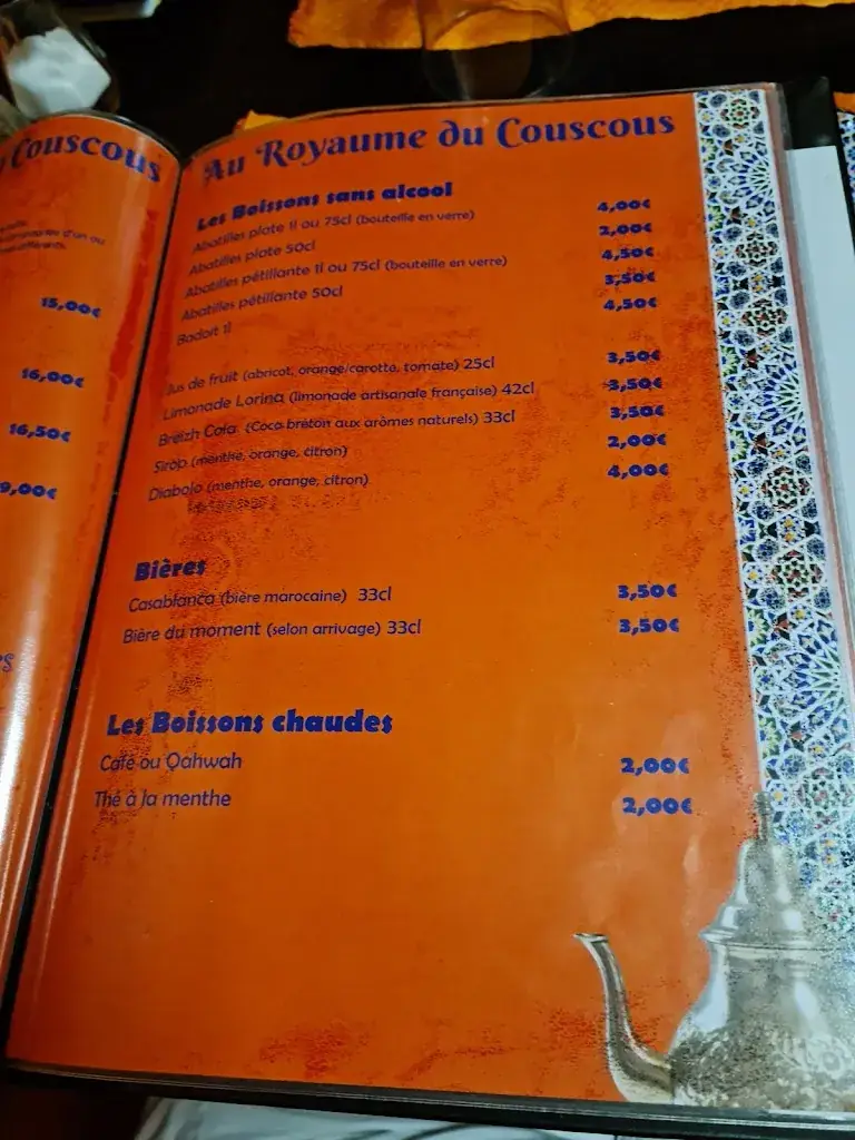 Menu_Au Royaume du Couscous_Fargues-Saint-Hilaire_image_2