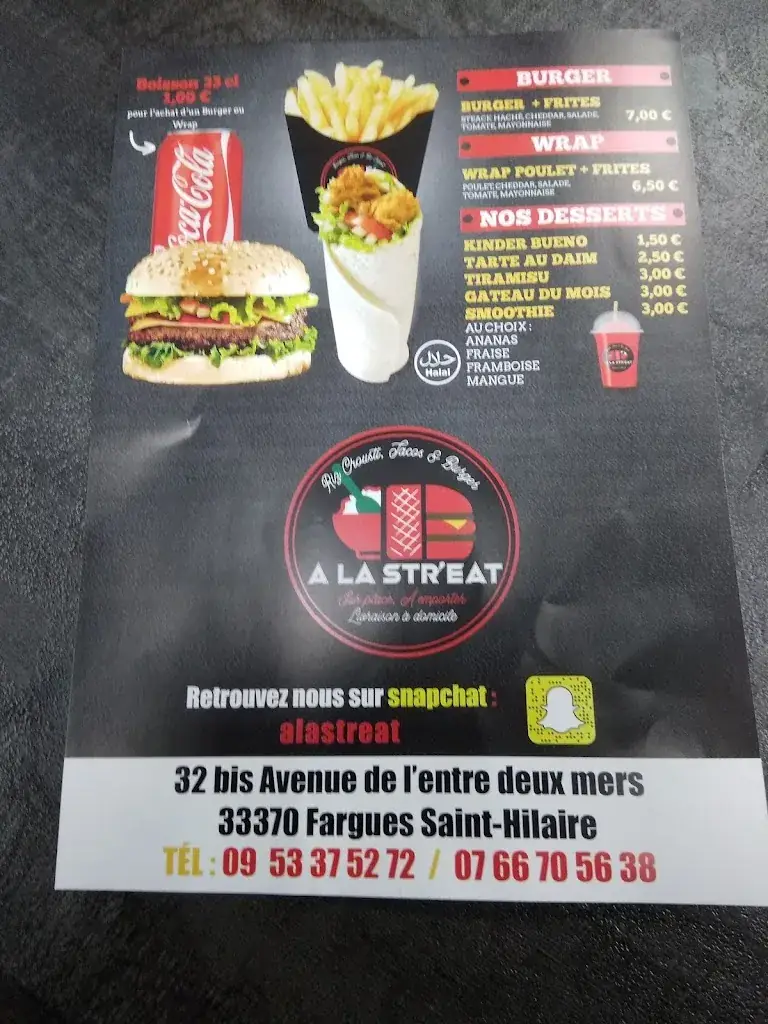 Menu_A La Str'eat_Fargues-Saint-Hilaire_image_3