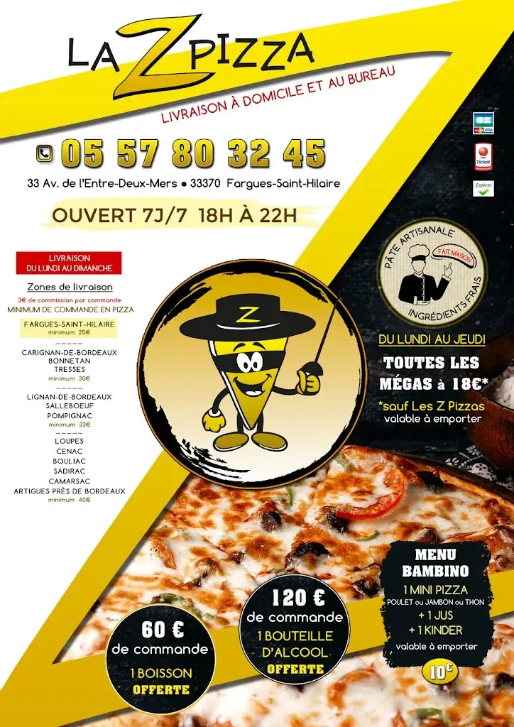 Menu_LA Z PIZZA_Fargues-Saint-Hilaire_immagine_1