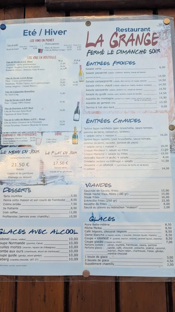 Menu_Bar Restaurant La Grange_Fontcouverte-la-Toussuire_image_2