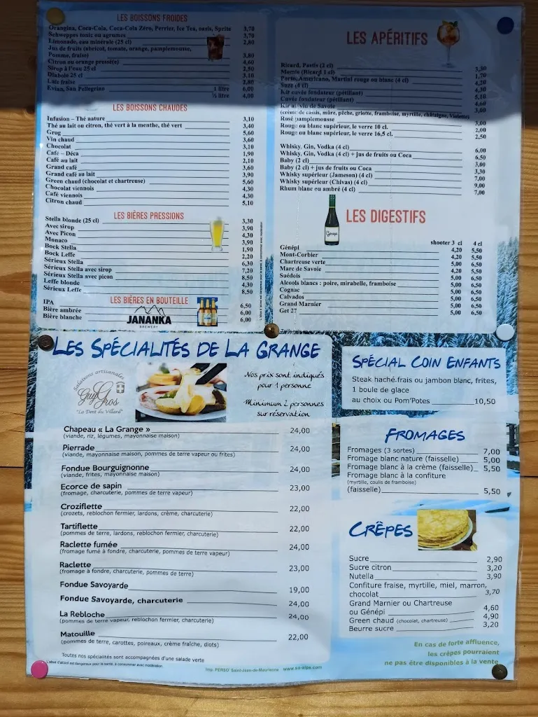 Menu_Bar Restaurant La Grange_Fontcouverte-la-Toussuire_image_3