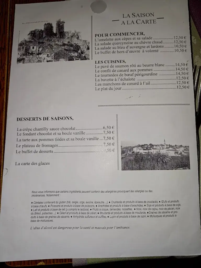 Menu_BRIT'HôTEL Restaurant La Renaissance_Fumel_image_1