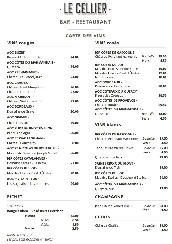 Menu_Restaurant Le Cellier_Saint-Front-sur-Lémance_image_1