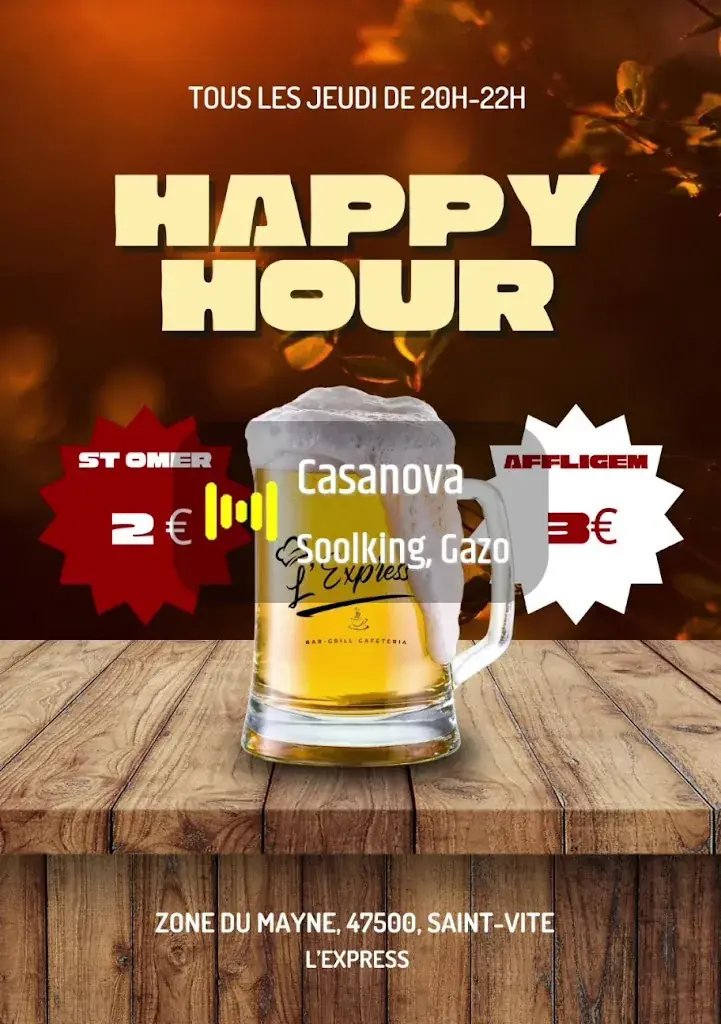 Menu_L'express Bar Grill_Saint-Vite_image_1