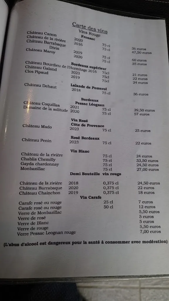 Menu_Restaurant Chez Carles_Saint-Germain-de-la-Rivière_immagine_1