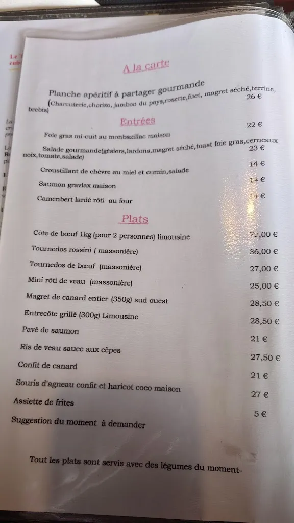 Menu_Restaurant Chez Carles_Saint-Germain-de-la-Rivière_immagine_2