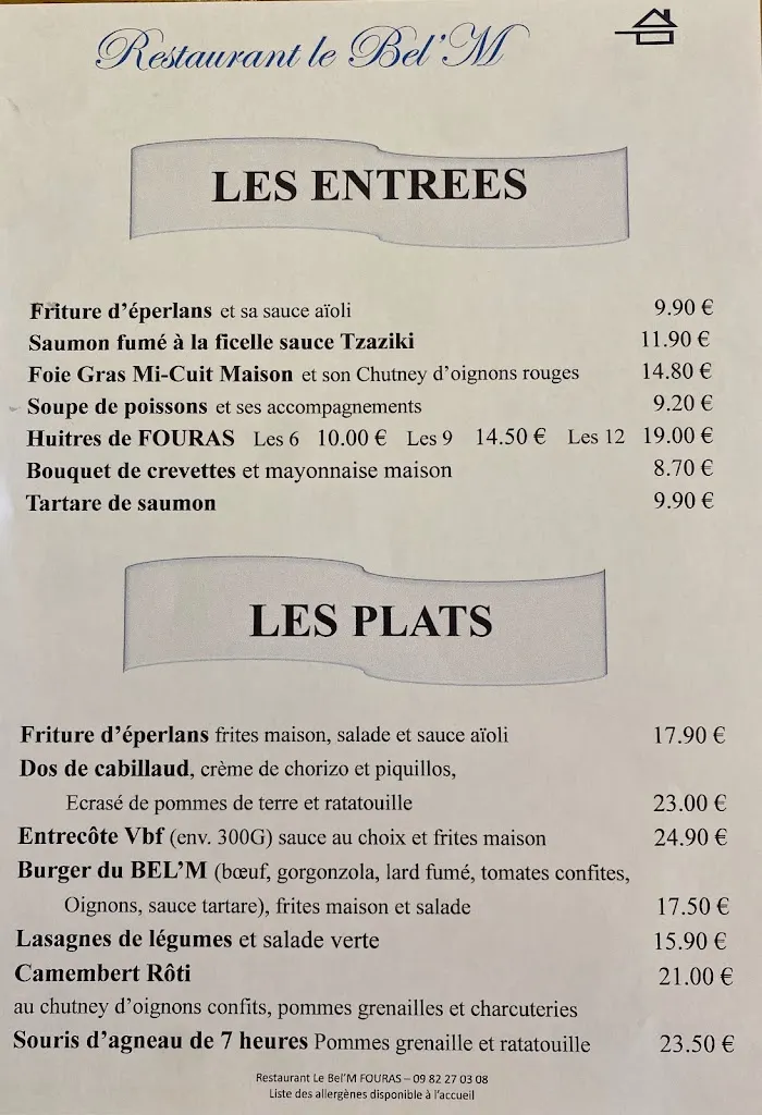 Menu_Restaurant Le Bel'M_Fouras_image_2