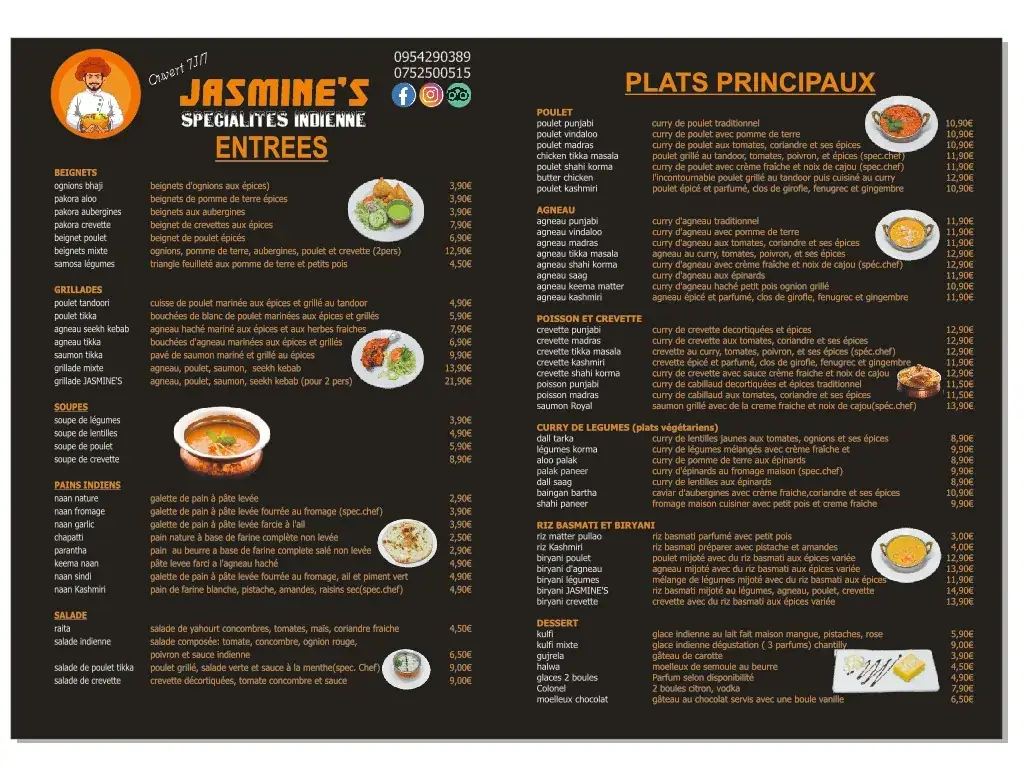 Menu_Jasmine's restaurant_Issoire_image_1