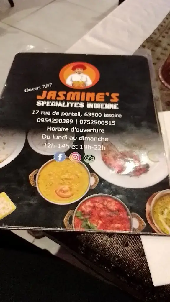 Menu_Jasmine's restaurant_Issoire_image_3
