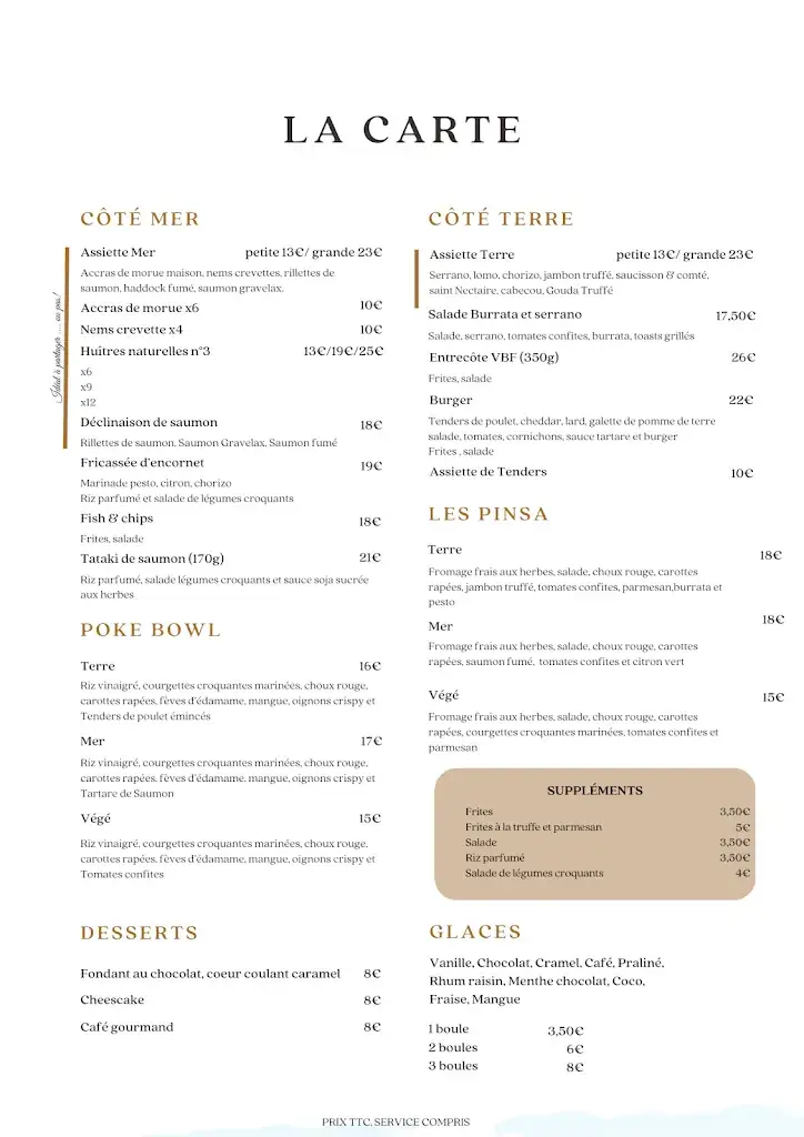 Menu_Les bains Beach Club FOURAS_Fouras_image_2