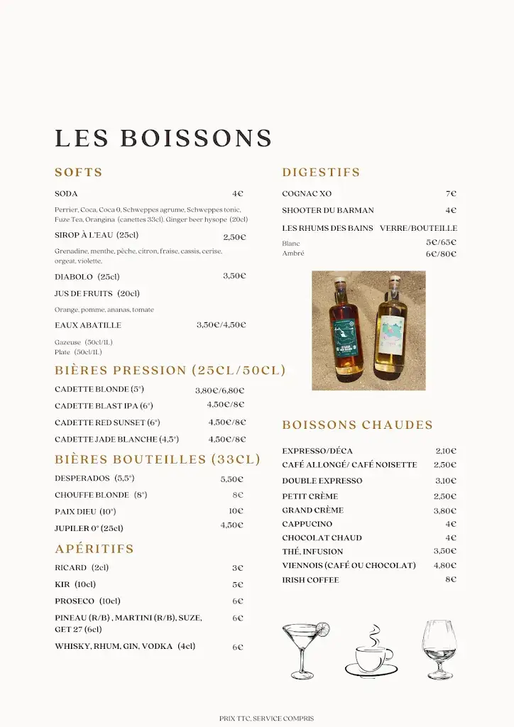 Menu_Les bains Beach Club FOURAS_Fouras_image_3