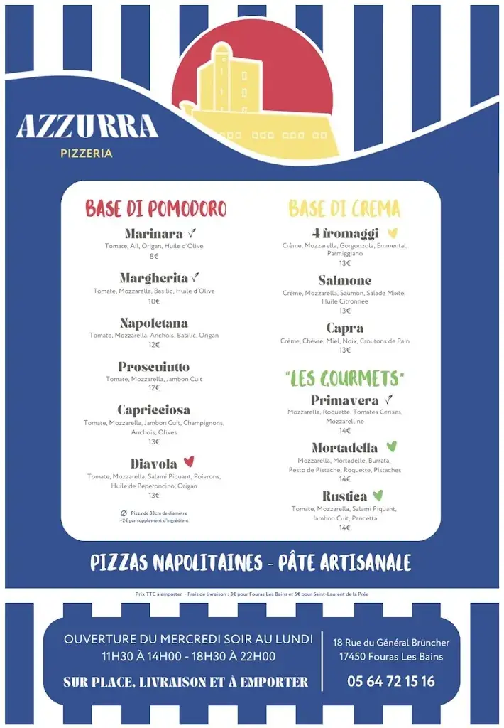 Menu_AZZURRA Pizzeria_Fouras_image_2