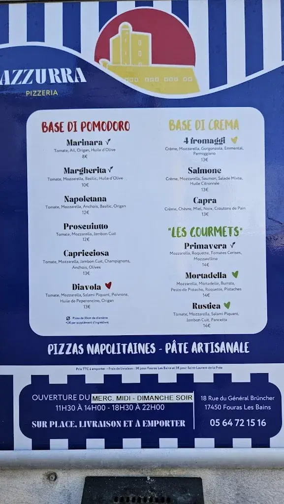 Menu_AZZURRA Pizzeria_Fouras_image_3