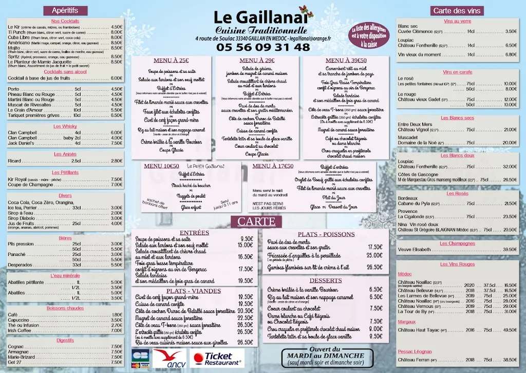 Menu_Le Gaillanai_Gaillan-en-Médoc_image_1