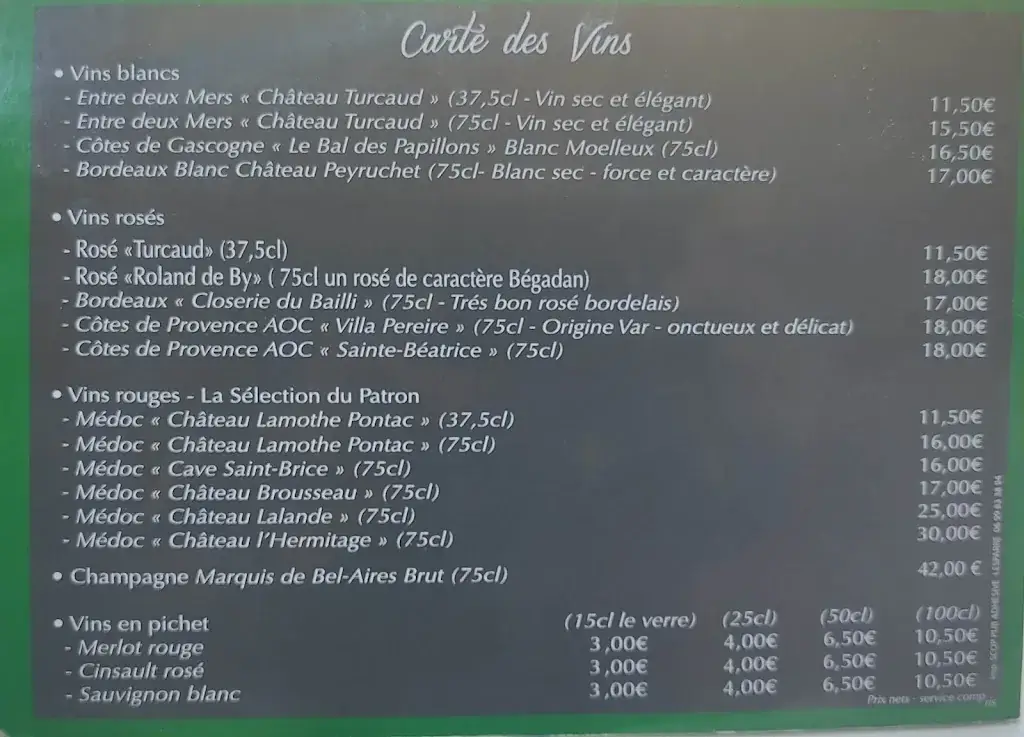 Menu_Restaurant Essence Ordinaire_Lesparre-Médoc_image_4