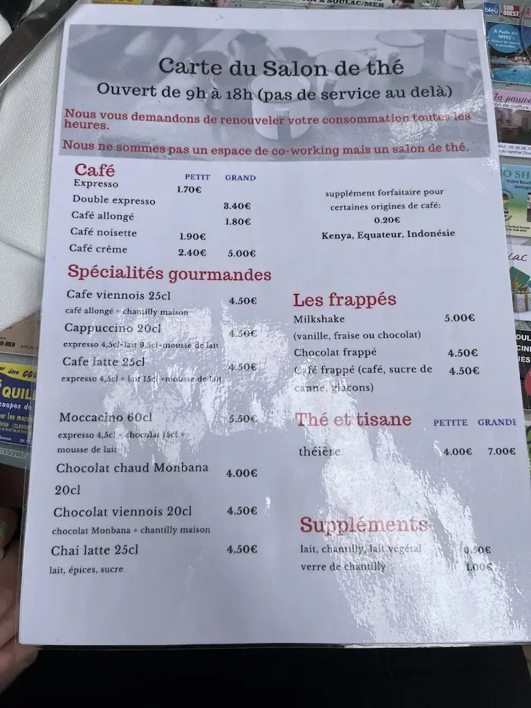 Menu_La Maison d'Artémis - Artisan Torréfacteur_Lesparre-Médoc_image_3