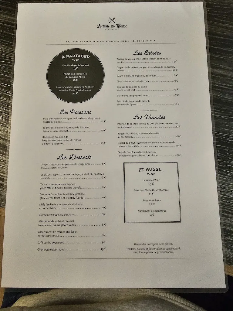 Menu_La Table Du Médoc_Gaillan-en-Médoc_image_3